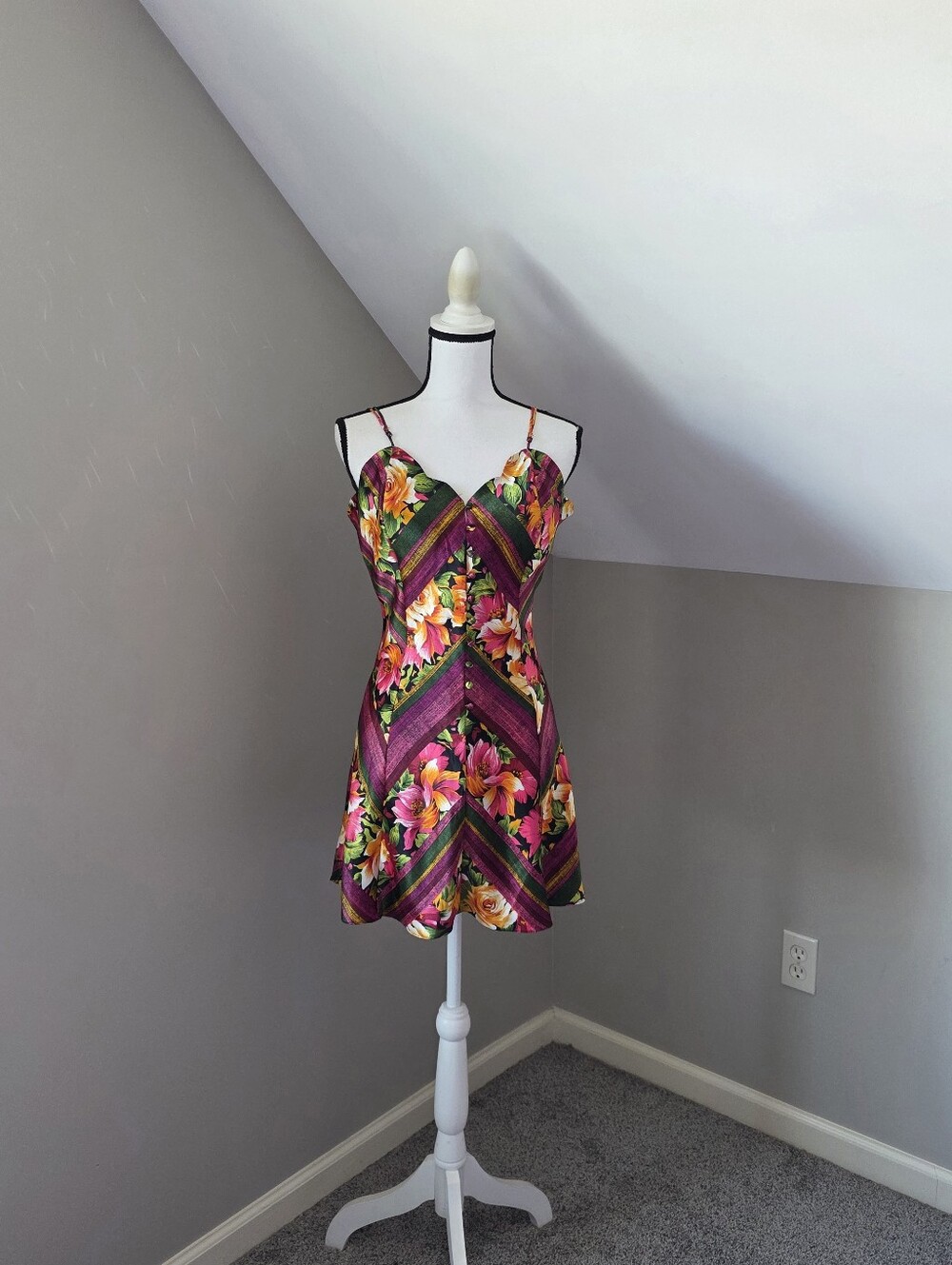 Victoria's Secret Gold Label Floral Slip Dress